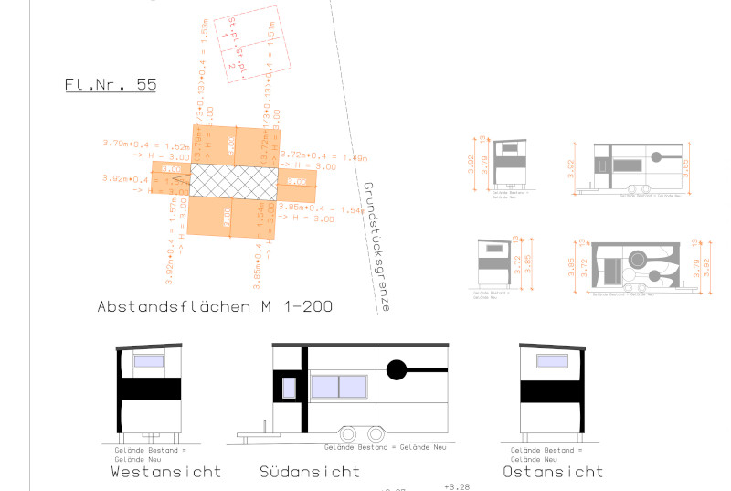 Bau- und Lageplan